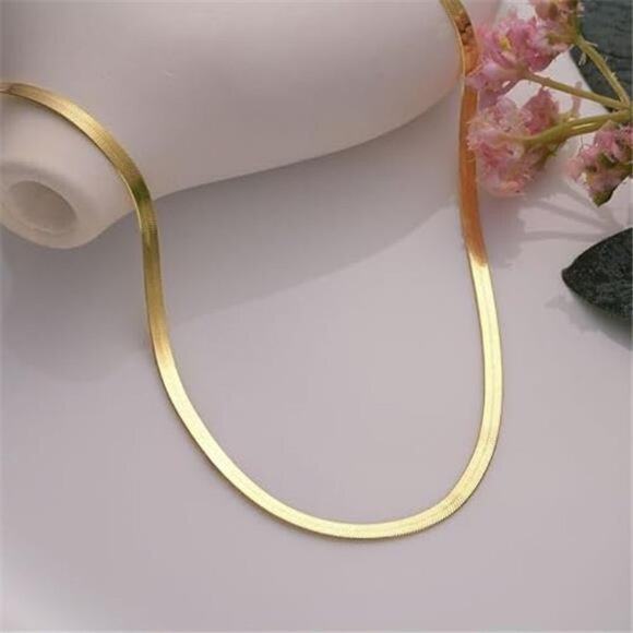 Gold Necklace for Women-14K Gold Plated/Sterling Silver Plated Snake - Picture 5 of 7